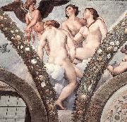 RAFFAELLO Sanzio Cupid and the Three Graces oil